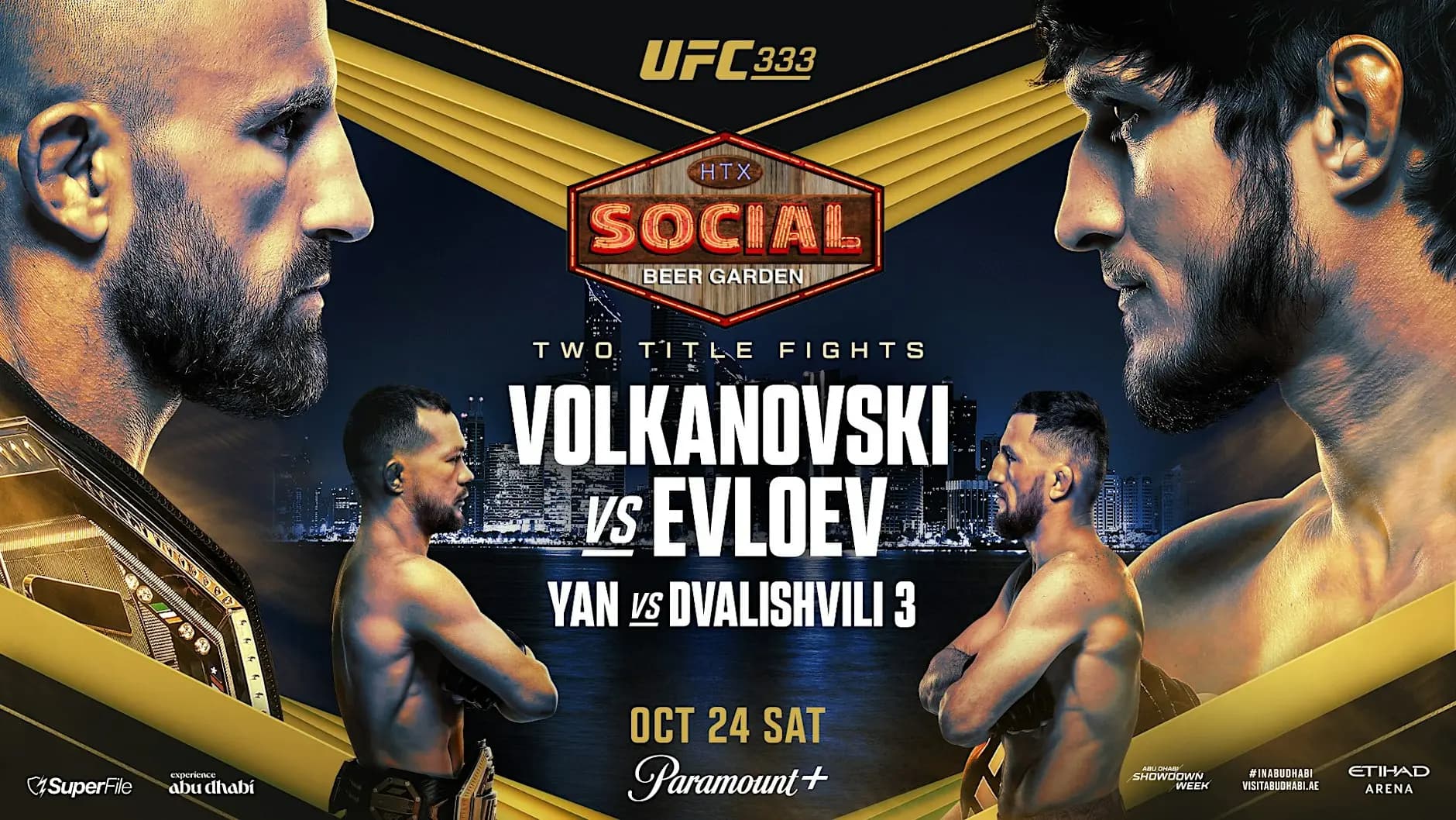 UFC 333
Volkanovski
vs
Evloev